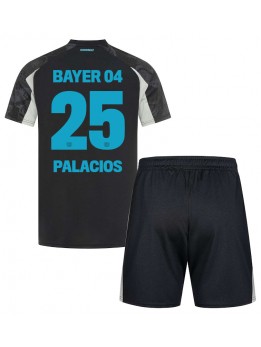 Bayer Leverkusen Exequiel Palacios #25 Ausweichtrikot für Kinder 2024-25 Kurzarm (+ Kurze Hosen)